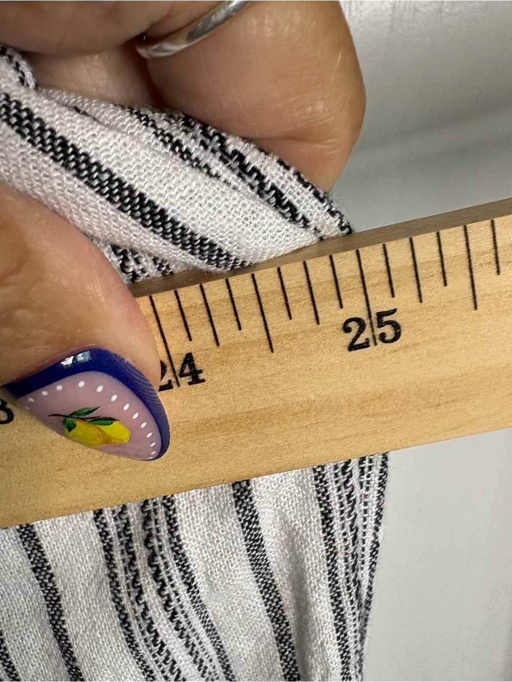 Time&Tru XL Wide-Leg Pants Linen Blend Woven Stripe Elastic Patch Pockets Beach - Picture 9 of 11